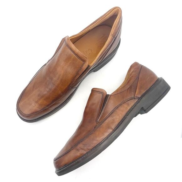 ECCO Holton Apron Toe Slip On Loafers Brown Leather Shock Point EU 48 US 14 main image 16